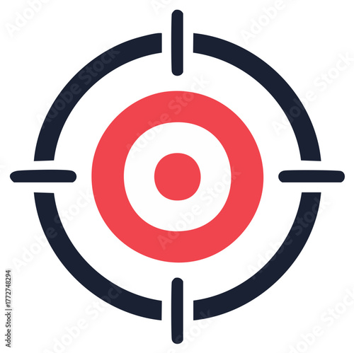 Target icon with crosshairs for business goal focus and marketing strategy concept