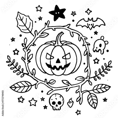 vector illustration of a halloween pumpkin	