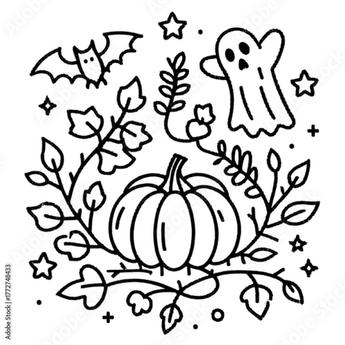 vector illustration of a halloween pumpkin	