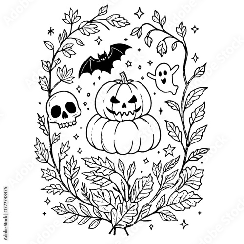 vector illustration of a halloween pumpkin	