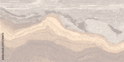marble Abstract textured landscape with layered earth tones and wavy lines vector