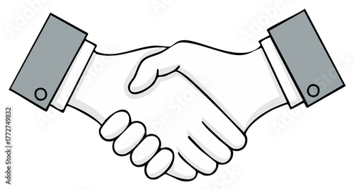Business Agreement Handshake Partnership Collaboration Negotiations Illustration