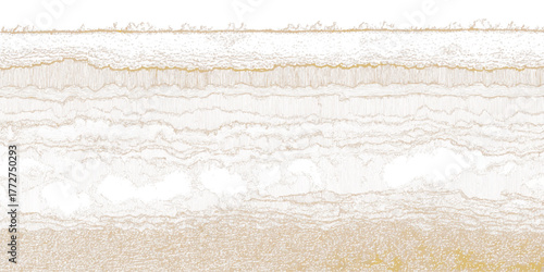 Abstract textured background with horizontal lines and organic shapes in beige and white pattern