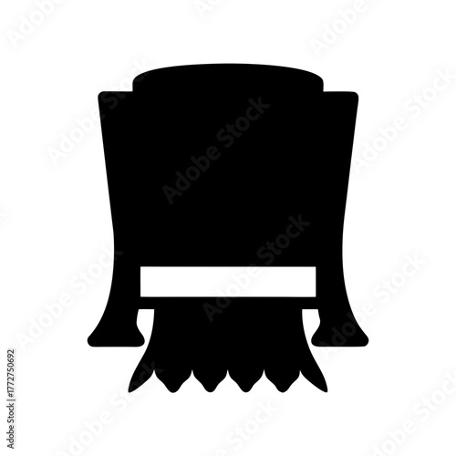 Abstract decorative ribbon award silhouette