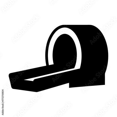 Medical mri scanner machine silhouette for diagnostics