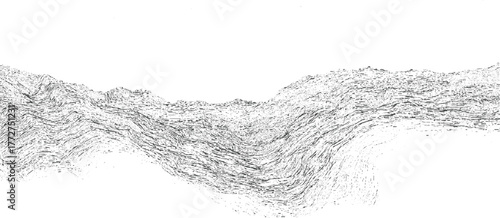Seismic reflection data showing geological strata and subsurface layers geology