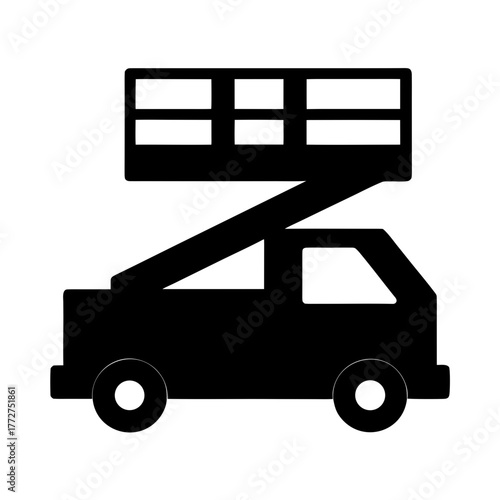 Aerial work platform vehicle silhouette
