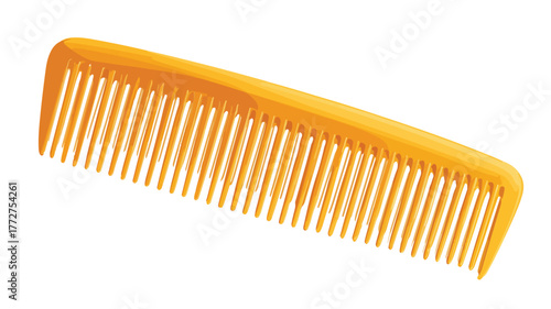 Professional Plastic Hair Comb for Combining Long Hair Vector Illustration