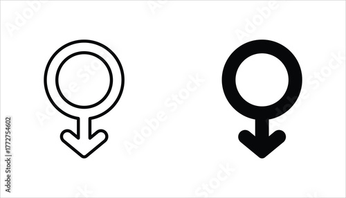 Male gender icon set. Vector illustration for web design. Isolated on white background.