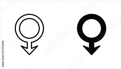 Male gender icon set. Vector illustration for web design. Isolated on white background.