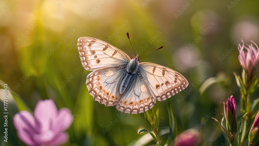 Naklejka premium The captivating beauty of a butterfly, showcasing its vibrant colors and delicate wings, symbolizing nature's wonder