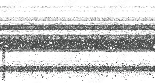 Abstract horizontal stripes with speckled texture and grainy effect background pattern