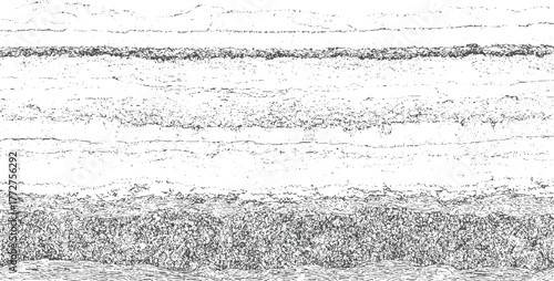 Black and white textured horizontal stripes with organic patterns and wavy lines abstract background