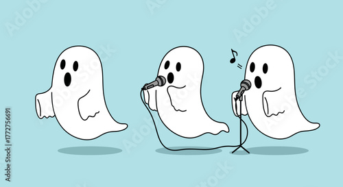 Harmonious hauntings spectral singers serenading the night in a chillingly charming performance