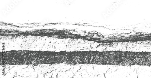 Textured layers of gray and white abstract background with rough surface detail vector