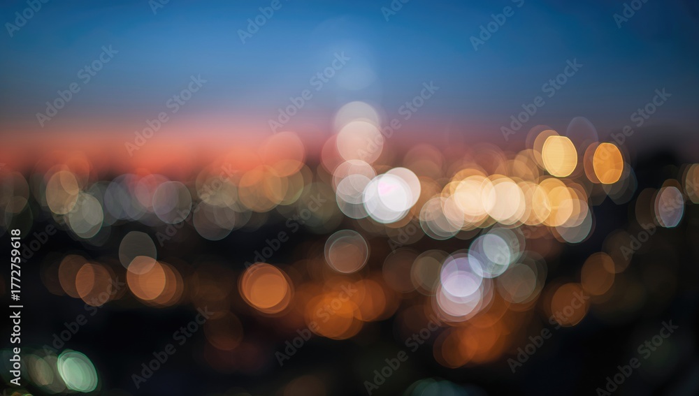 Fototapeta premium Defocused bokeh light circles backdrop, ideal for editorial and layout use
