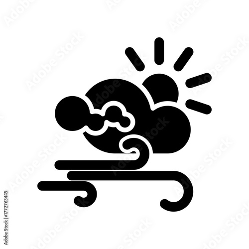 Windy icon design template