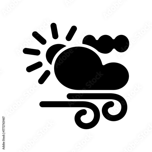 Windy icon design template