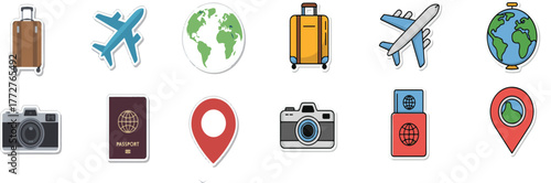 Versatile set of contemporary design elements vector graphic ideal for creative branding and digital assets