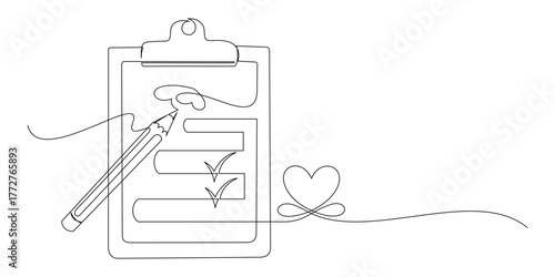 checklist line art style vector.eps
