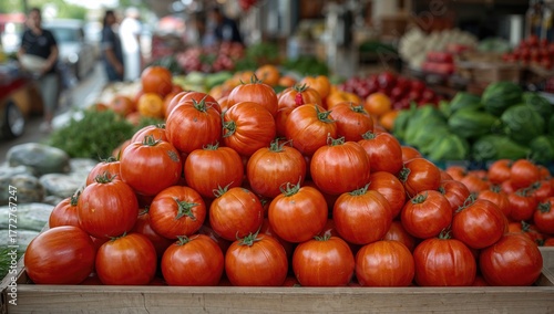 Fresh Tomatoes Arranged In ...
