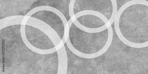 White abstract background with white circle rings in faded distressed vintage grunge texture design. Geometric grey textured abstract modern background - stock illustration.Grunge abstract background
