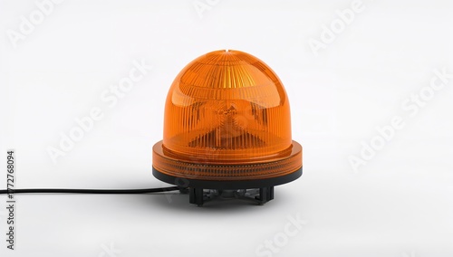 Rotating orange warning lig...