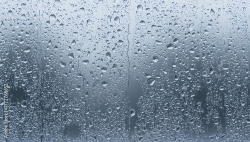 Frozen Water Drops on Glass...