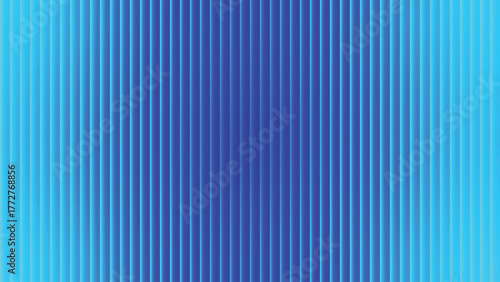 Abstract blue and cyan vertical ribbed background with gradient effect