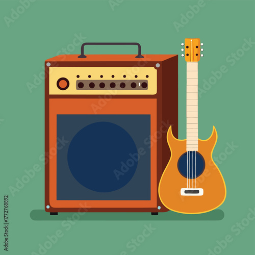 acoustic guitar vector illustration