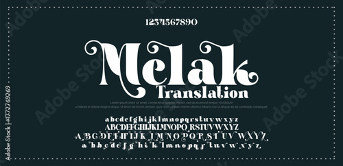 Abstract Fashion font alphabet. Minimal modern urban fonts for logo, brand etc. Typography typeface uppercase lowercase and number. vector illustration