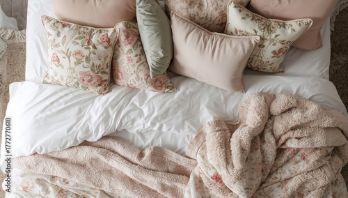 Soft pillows and bedspreads...
