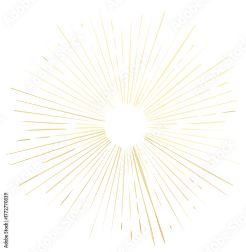 Golden Sunburst Rays radiating from a bright center symbolizing energy and celebration