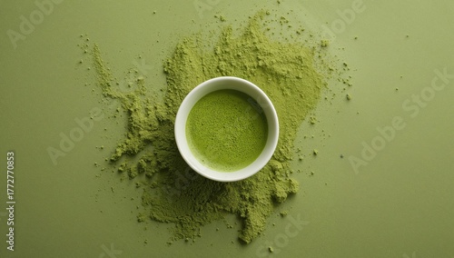 Background featuring matcha...