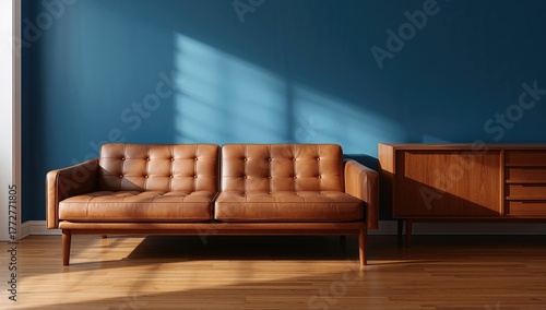 Mid-century modern living s...