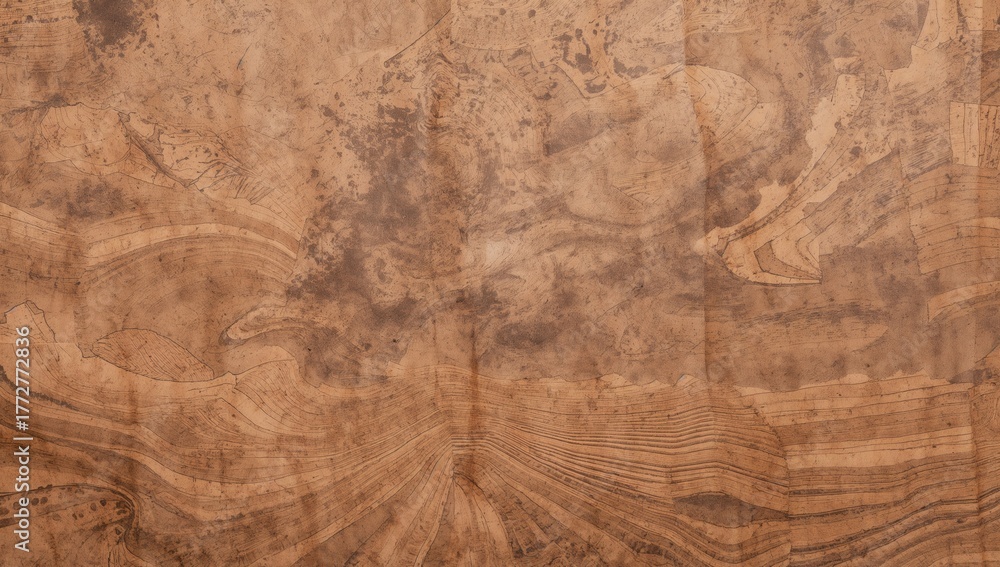 Naklejka premium Brown paper surface with wooden textures, suitable for editorial background