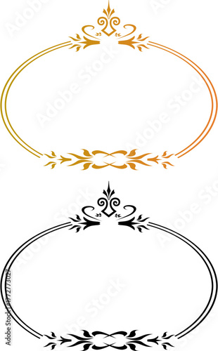 Vintage Floral Ornamental Frame Collection – Elegant Royal Invitation Border Vector