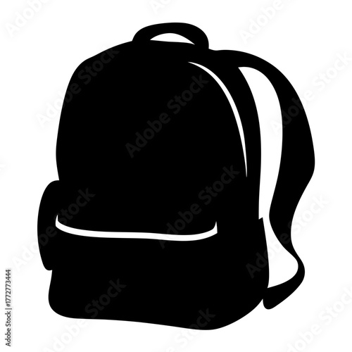 Backpack Silhouette Icon, a Symbol of School, Travel and Everyday Carry