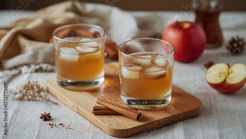 Two warm glasses of spiced ...