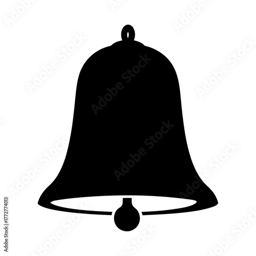 Silhouette of a classic metal bell for announcement or signal indication