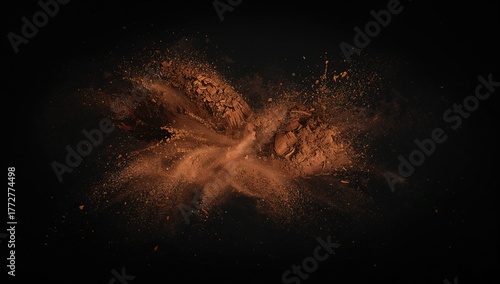Cocoa powder eruption on a ...