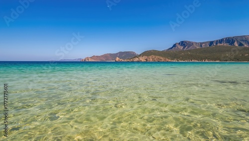 Scenic bay beach featuring ...