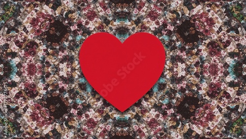 Crimson heart resting on a ...