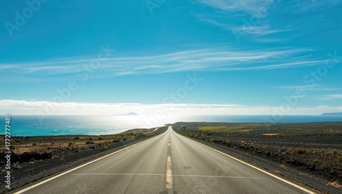 Road on a Spanish volcanic ...