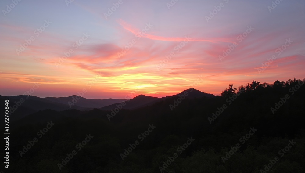 Obraz premium Stunning sunset over Seonyudo Island, showcasing vibrant colors in the evening sky, seasonal change