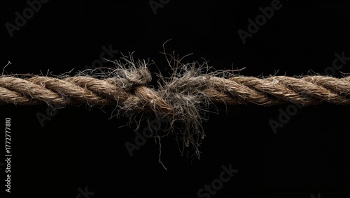 Frayed rope poised for rupt...