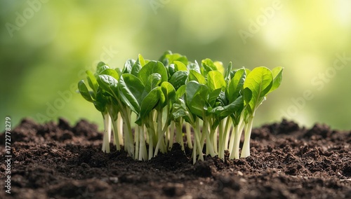 New Growth of Asian Mustard...