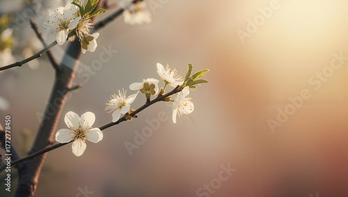 Close-up of white blossoms ...