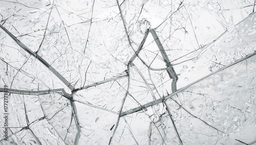 Cracks on a transparent gla...