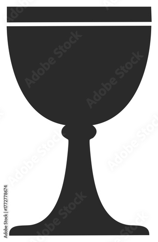 Iconic chalice goblet silhouette symbolizing celebration achievement or religious ceremony